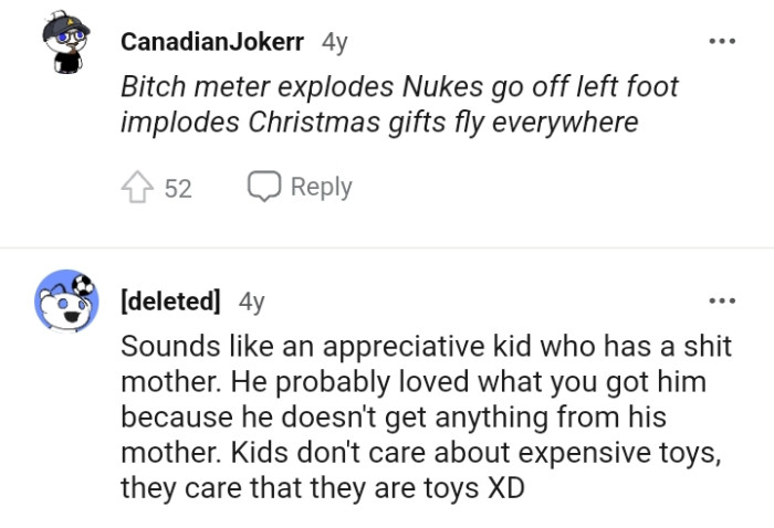 Sounds like an appreciative kid