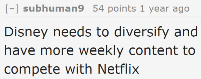 At the time, Disney's offerings were limited.