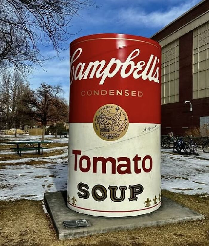 "The "Big Soup Can" In Eastland, Texas, Is A Notable Roadside Attraction And A Key Piece Of The Town's Outdoor Art Museum (OAM)"