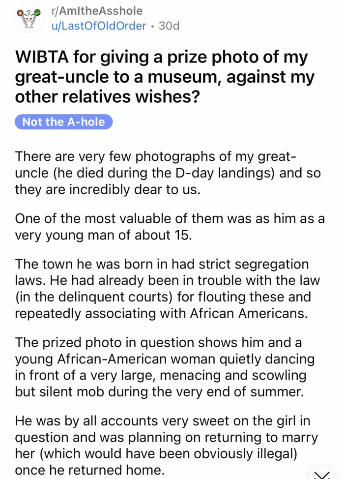 1. OP shares details about a prize photograph.