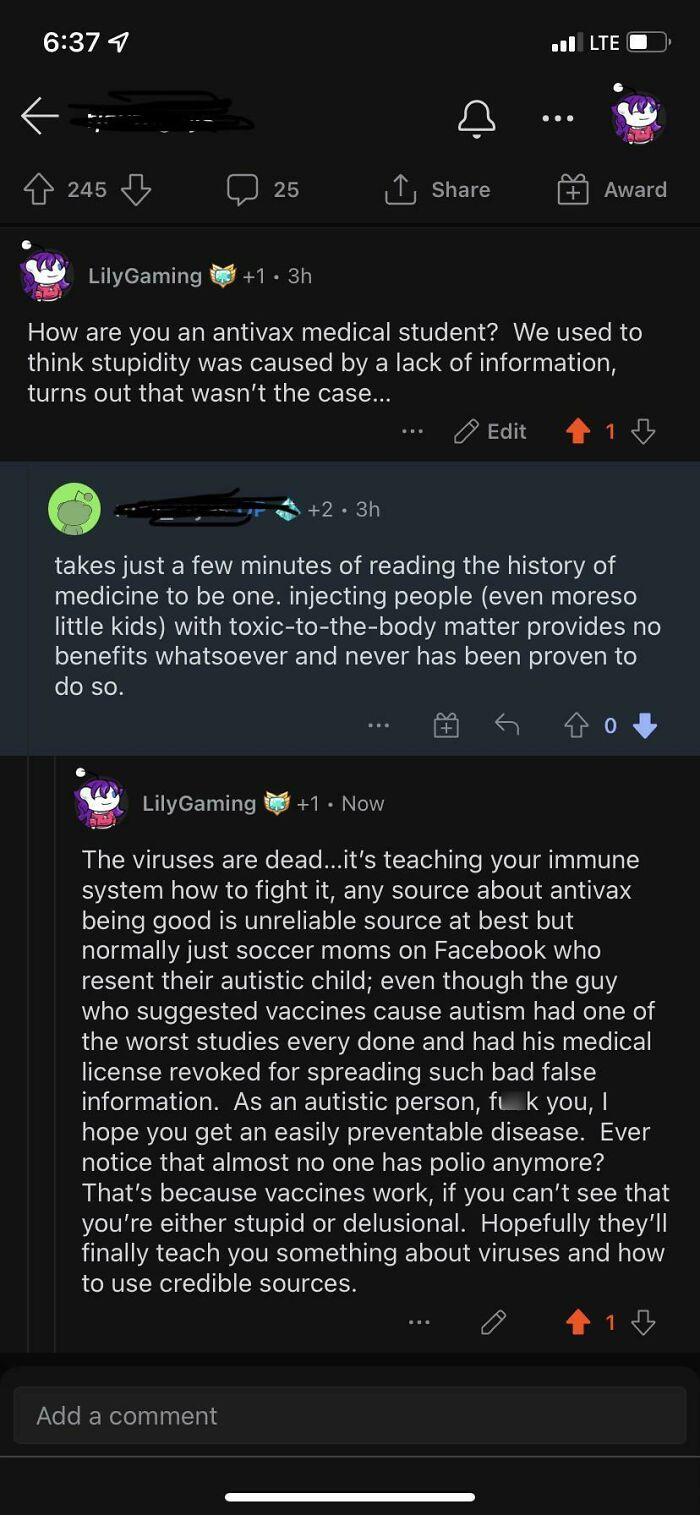 14. How are you an antivax medical student?