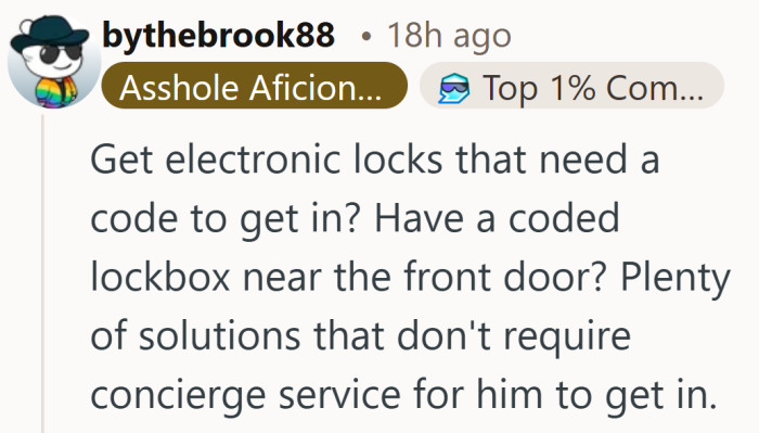 A keypad might solve the door problem, but it doesn’t really answer the pattern behind it.