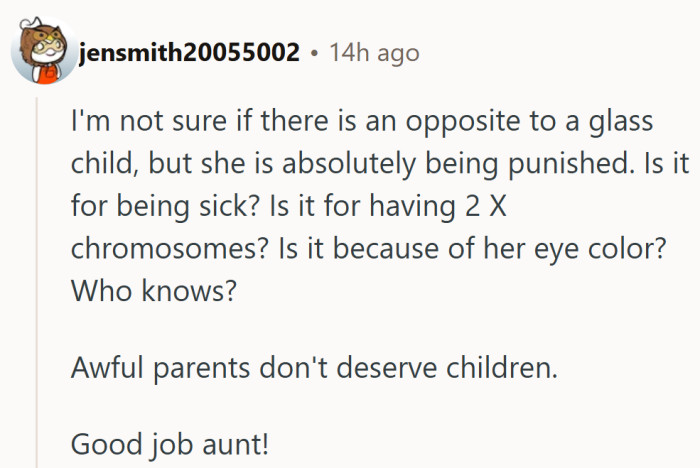 At this point, the aunt deserves a medal and the parents deserve a parenting timeout.