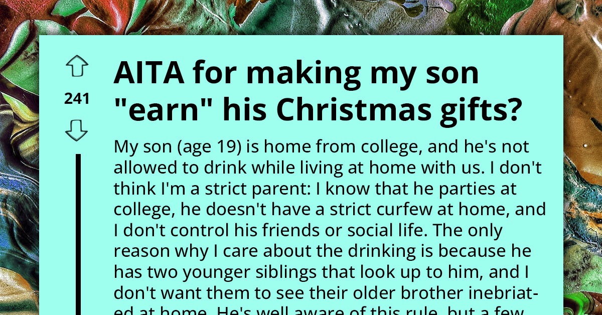 Father Insists That Rebellious Son Must “Earn” His Christmas Gift For Breaking House Rules, Faces Accusations Of Being A “Tyrant”