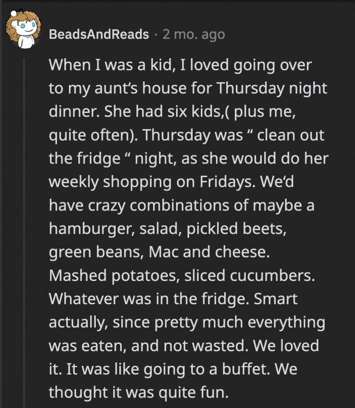 Think of having a bit of everything like a small impromptu buffet