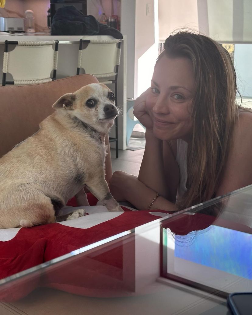 1. Kaley Cuoco and King, the dynamic duo who share a paw-some bond