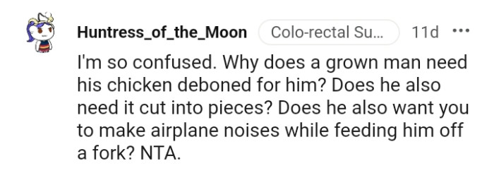 Why would a grown man demand such a thing?