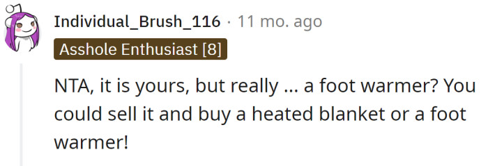 One Redditor suggested the OP could sell it herself