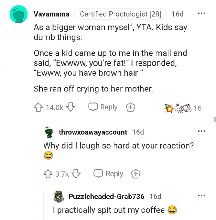 This Redditor's comment has other Redditors in stitches