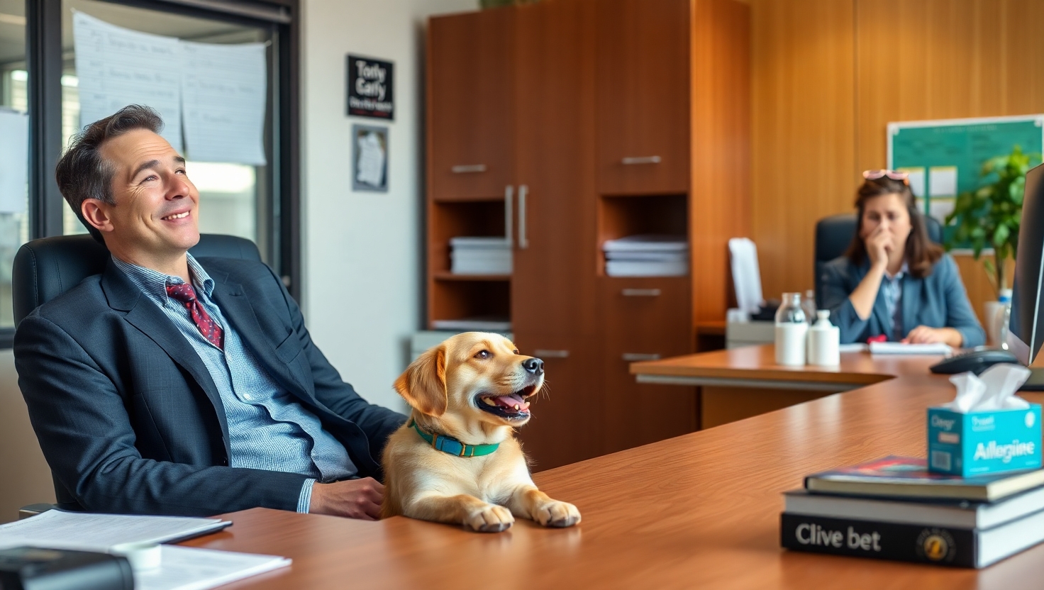 Coworker Dismisses Allergy Concerns: AITA for Asking Him to Keep Dog at Home?