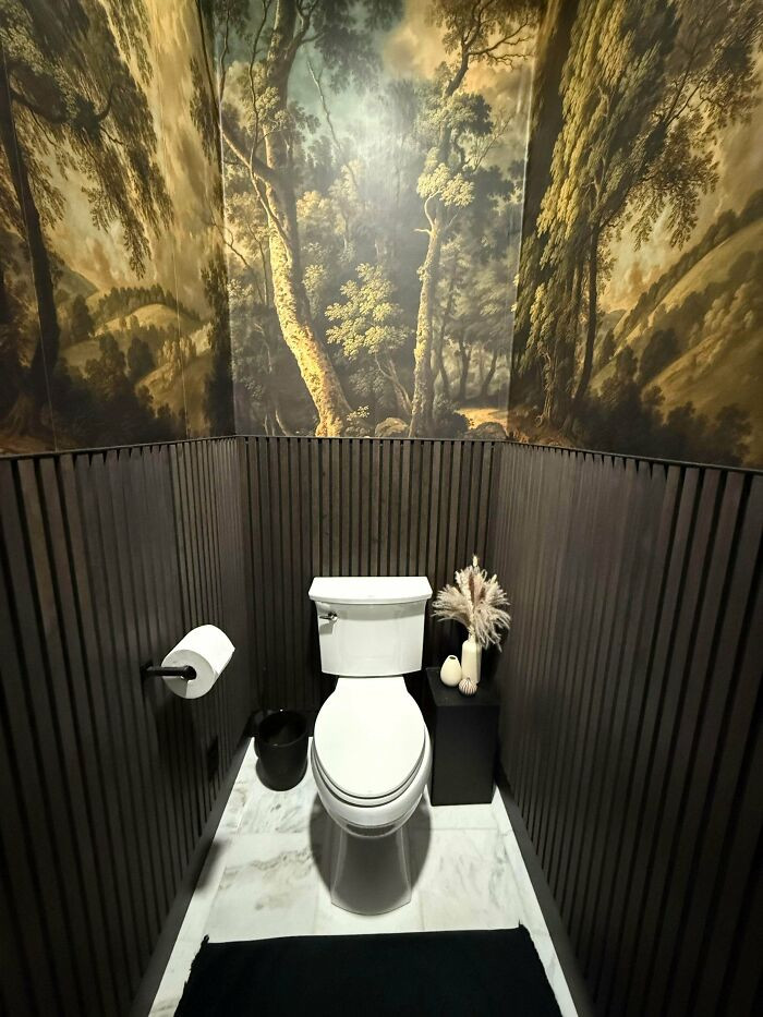 "Bathroom Remodel And First Attempt At Wallpaper"