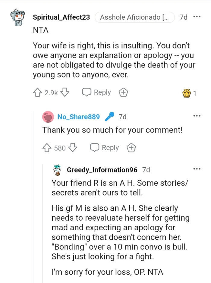 Comments rolled in, in their hundreds, and we've gathered a bunch of them for you to know what other Redditors thought about the story