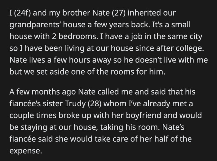 OP said it was unreasonable to expect her to go vegetarian for the entirety of Trudy's pregnancy