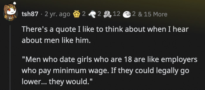 Accurate depiction of a creep that is OP's husband