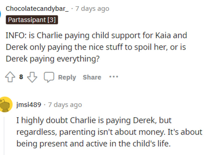 Some questions weren't answered by OP, but people still gave their opinions on it.