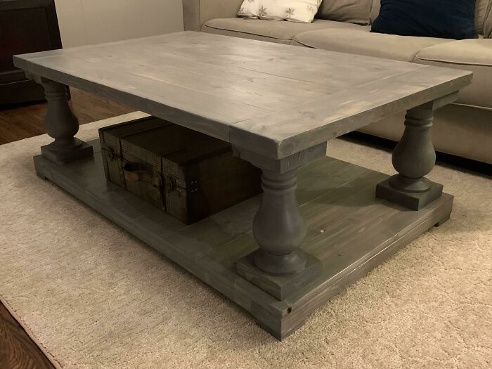 "Wife Wanted The Restoration Hardware Coffee Table. $260 And It Came Out Decent"