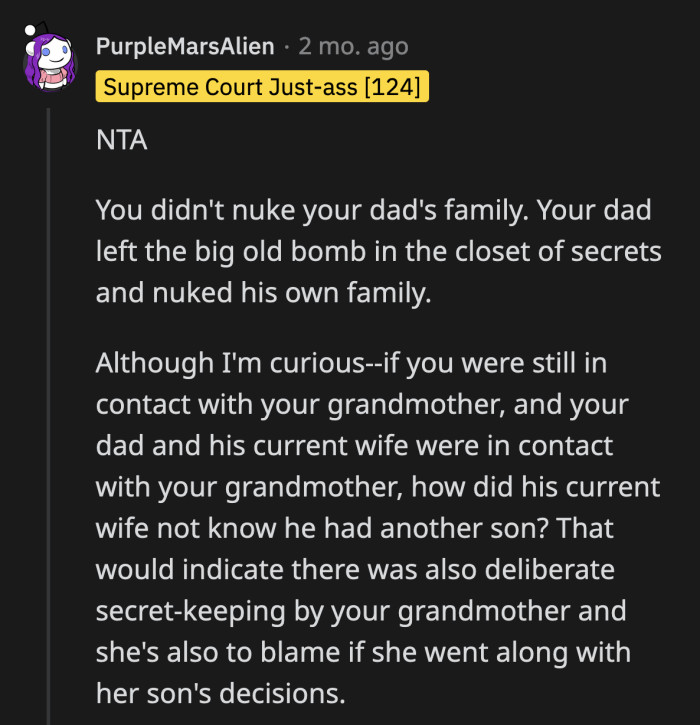 All of this mess was caused by one person, and that person isn't OP.