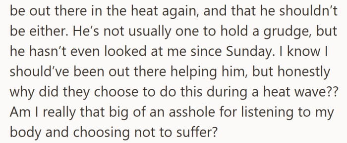 She stayed inside to protect her health—and ended up getting the silent treatment instead.