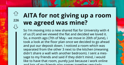 Redditor Asks If She's A**hole For Requesting Particular Room Before Moving Into New Apartment