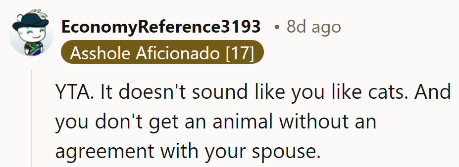 Claws out! Remember, marriage is a partnership, not a purr-chase agreement!