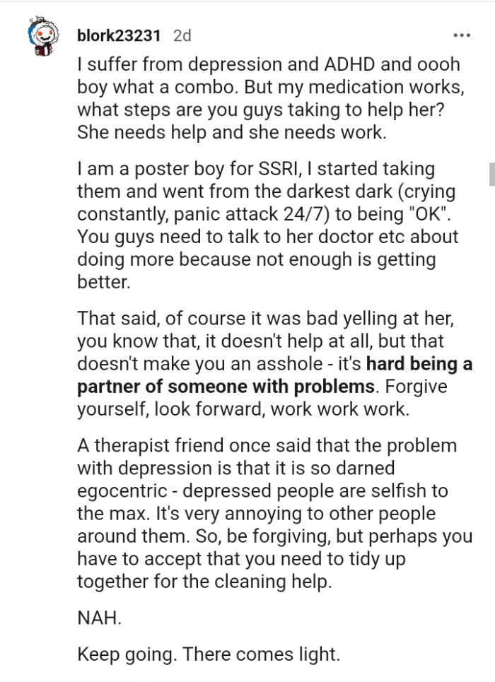 Depressed people are selfish to the max