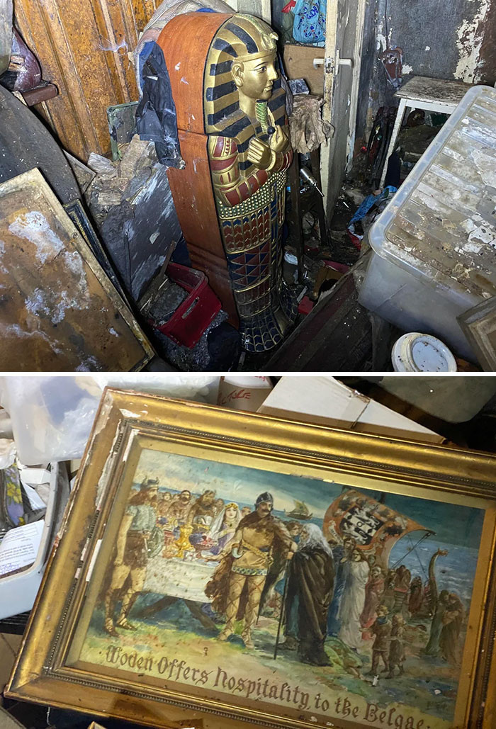 "Abandoned Hoarder’s House Full Of Art And Egyptian Items"