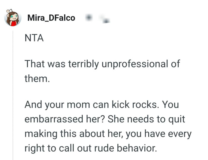 She needs to quit making this about her