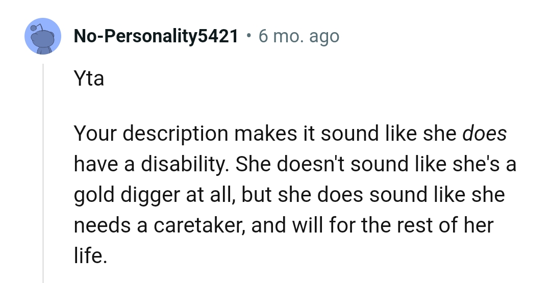 Let's head into the comments section and find out what other Redditors have to say regarding the story