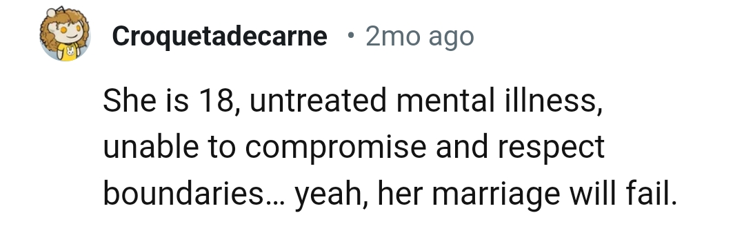 And the comments from other Redditors roll in...