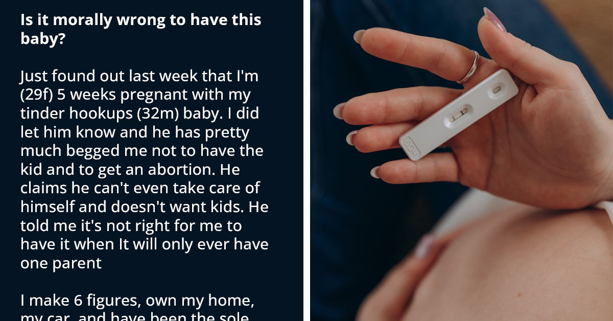 Woman Who Got Pregnant During Tinder One-Night Stand Asks If She's Wrong For Wanting To Keep The Baby