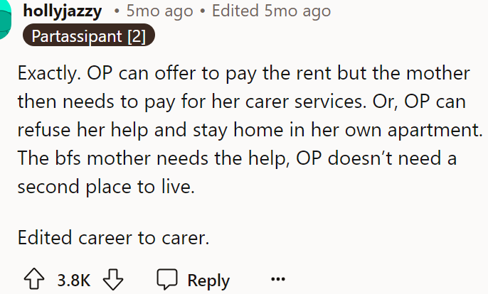 Another Redditor agreed