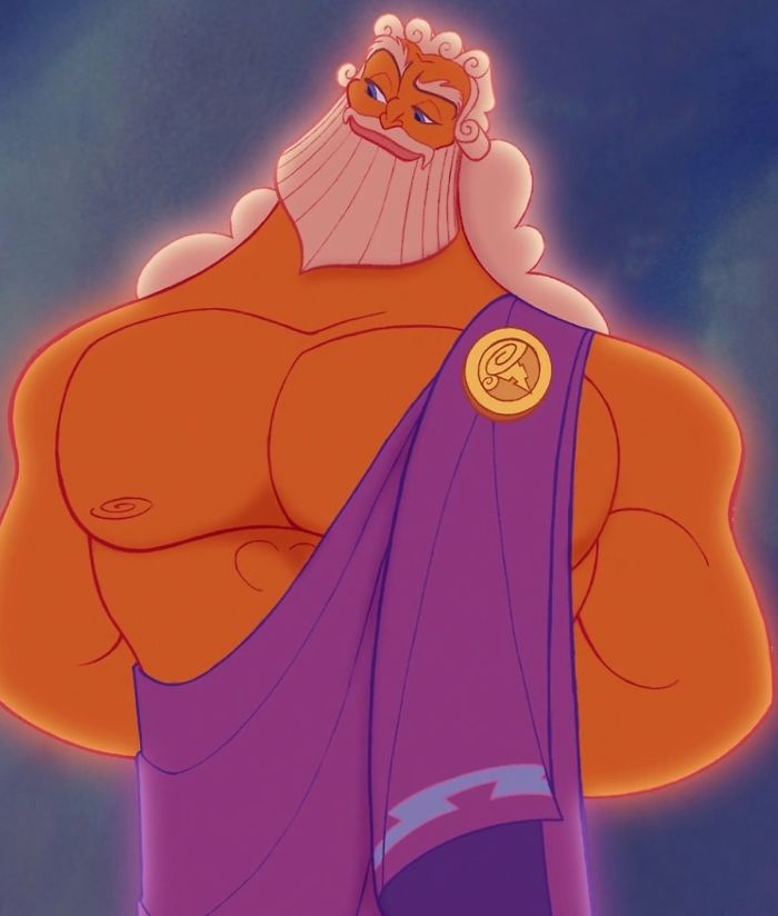 Zeus, the father of Hercules.