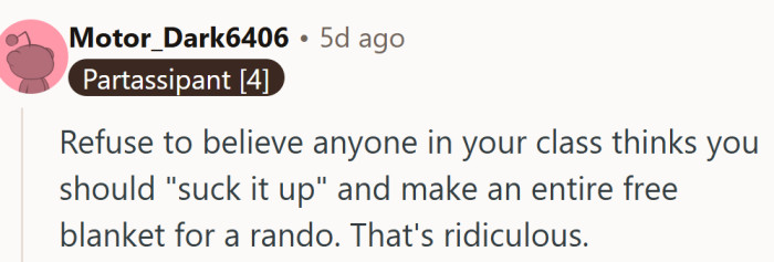 It’s baffling how quickly “be nice” can turn into “do unpaid work for a stranger.”