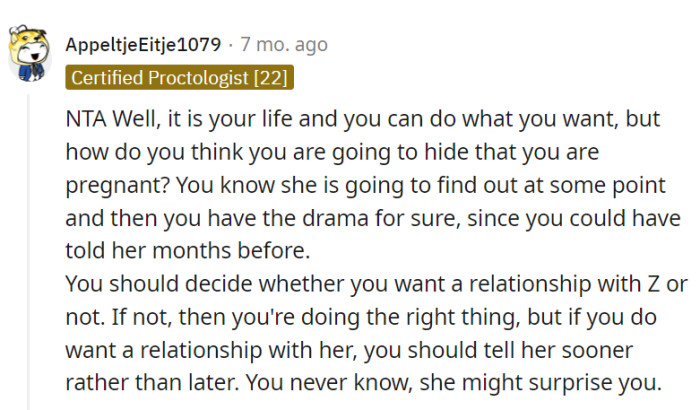 If they value their relationship with Z, a little honesty can go a long way.