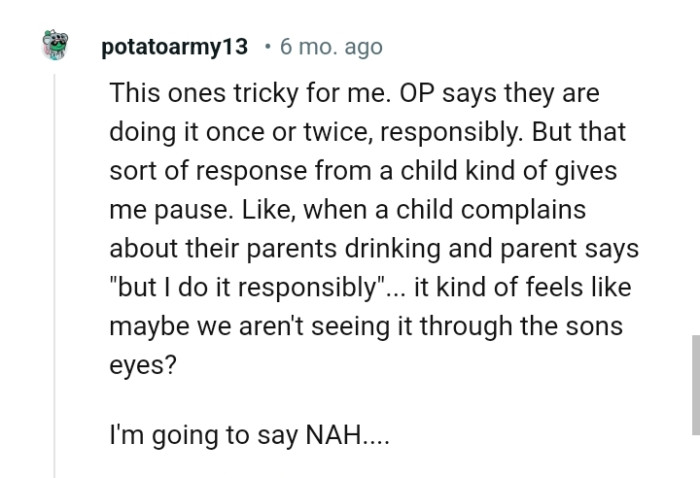This Redditor says we should see it through the son's eyes