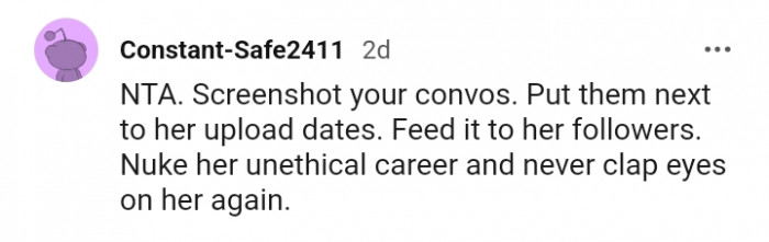 Feed it to her followers