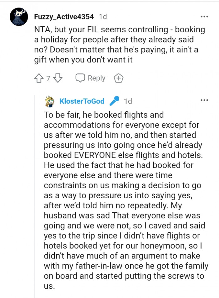 It ain't a gift if you don't want it