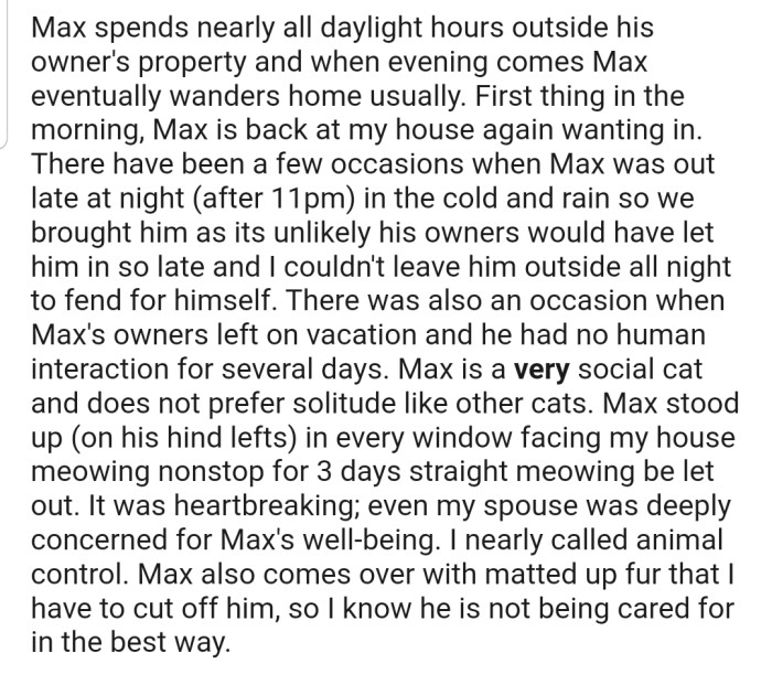 Max Is Clearly Being Neglected