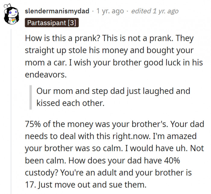 17. It's amazing how the little brother was so calm with his reaction