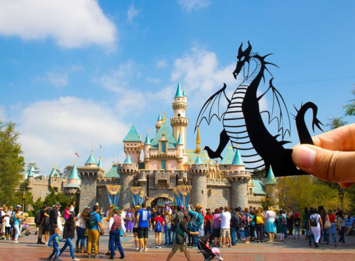 1. One of his very first creations, Maleficent at Sleeping Beauty's Castle