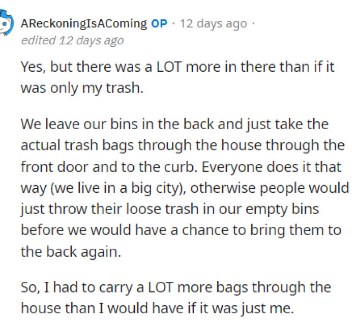 OP Added a Comment That Explained a Bit About How They Feel and Why They Are Annoyed by the Whole Situation.