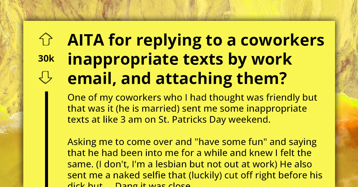 Workplace Creep’s Pervy Antics Backfire As Cunning Redditor Hashes Out His Inappropriate Texts By Work Email