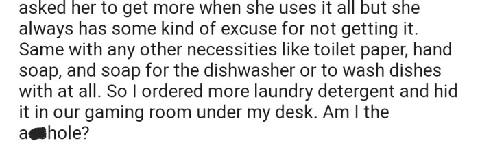 Since OP's roommate has refused to replace the toiletries after using them up, they have decided to get them themselves and hide the new batch from her.