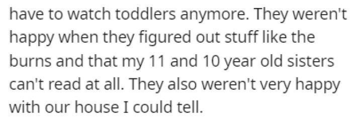 The people weren't happy