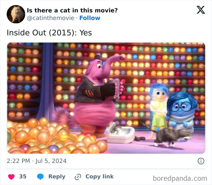 Movie titles shown, including The Beach Bum, The Cat as a Symbol, Geostorm