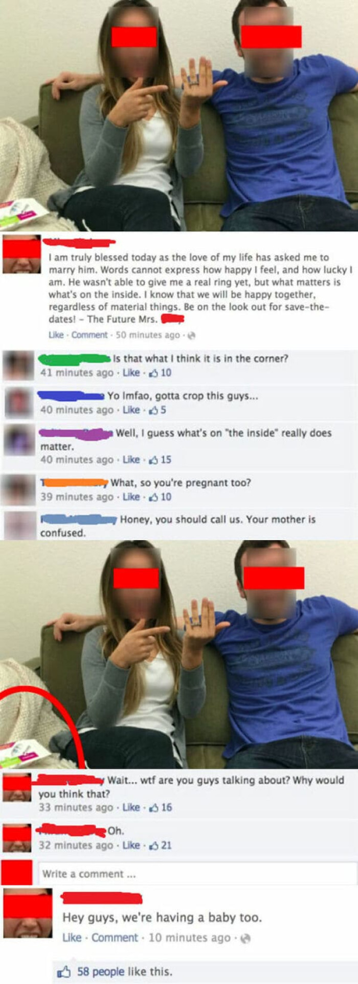 8. When you reveal a secret while trying to announce good news