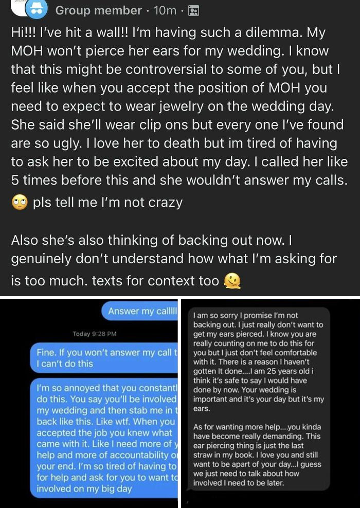 16. Body modification is a time-honored tradition for bridal parties.