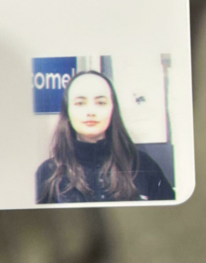"Forgot To Remove My White Headband In My Costco ID Photo"