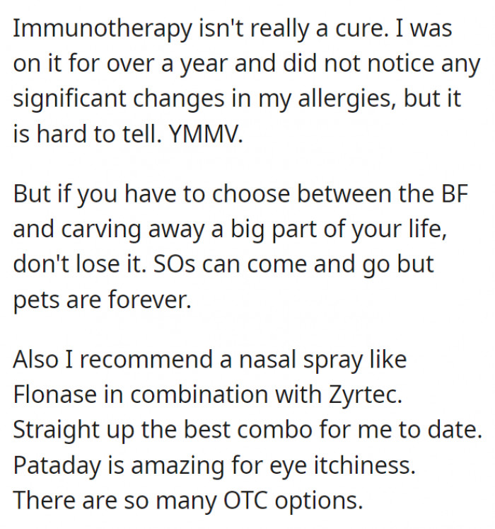 Immunotherapy is not a cure