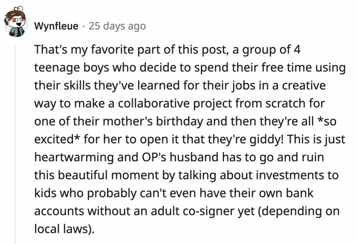 They were so adorable, giggling with each other and getting giddy about her reaction